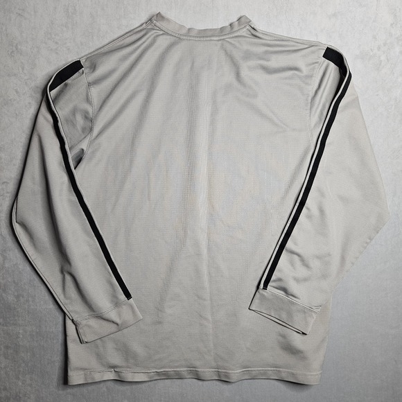 Vintage Nike Shirt Mens XL Gray Long Sleeve Jersey V-Neck Pullover Swoosh Logo - Picture 2 of 10